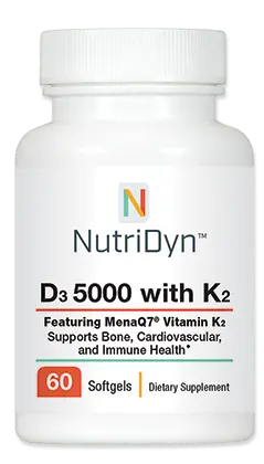 NutriDyn D3 5000 with K2 supplement bottle
