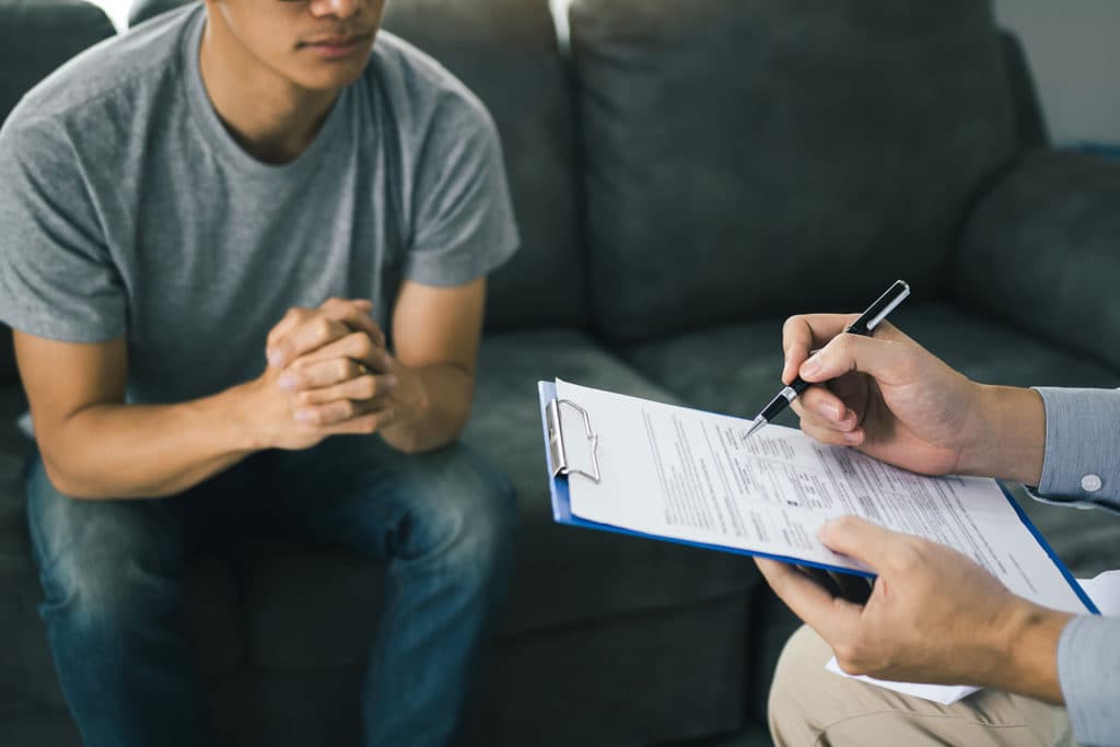 New patient intake forms at CornerStone Chiropractic in Minot, ND