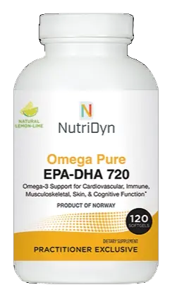 NutriDyn Omega Pure EPA-DHA 720 supplement bottle