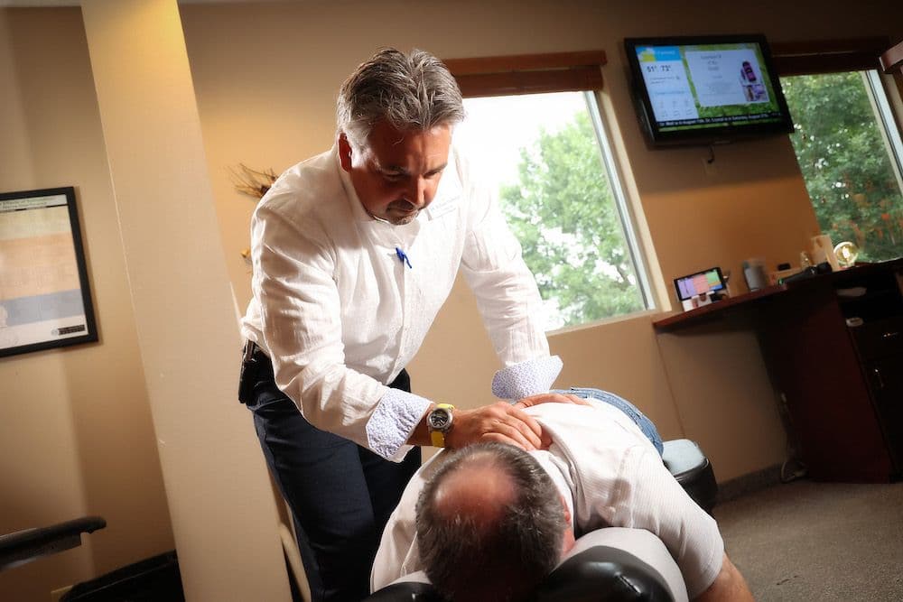 Back pain treatment and spinal adjustment at CornerStone Chiropractic in Minot, ND